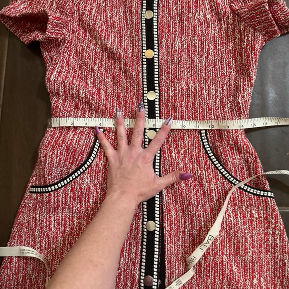 Maje Red and Black Mini Dress - Picture 8 of 14